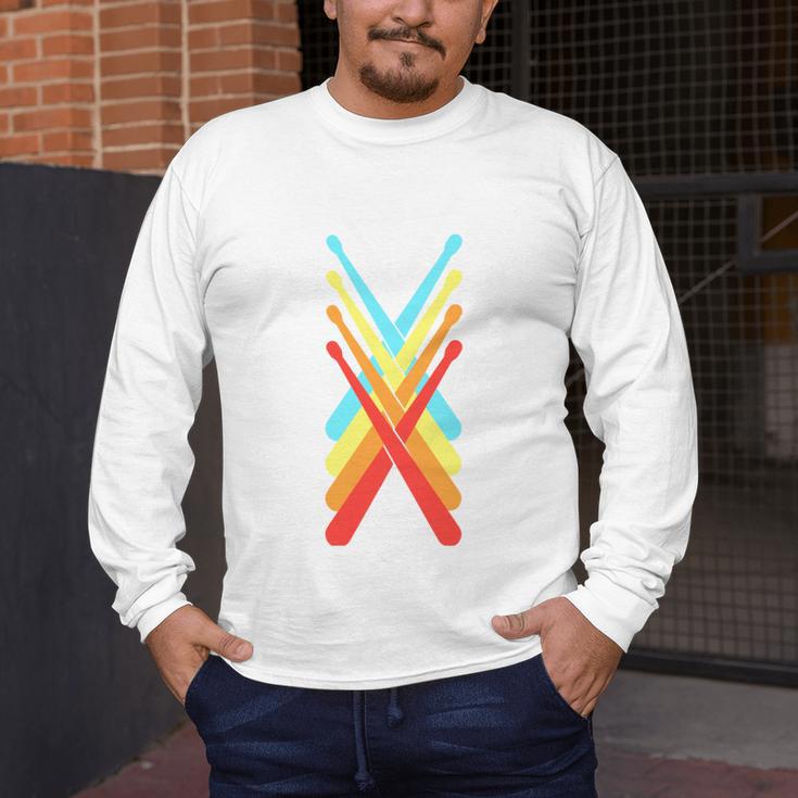 Vintage Drum Kit Percussion Drummer Men's Long Sleeve T-Shirt Vintage Drum Kit Percussion Drummer Men's Long Sleeve T-Shirt