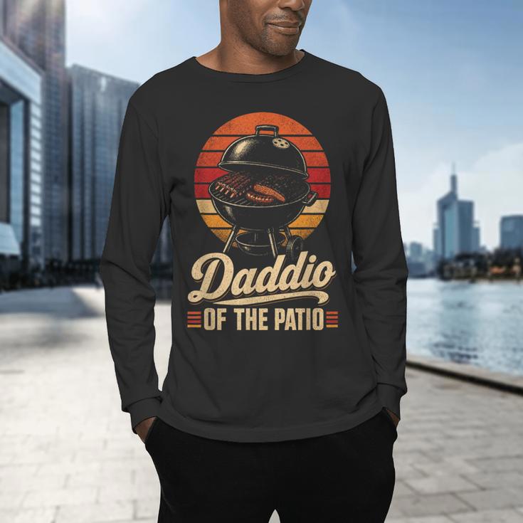 BBQ Dad Daddio Of The Patio Fathers Day Grilling Men's Long Sleeve T-Shirt BBQ Dad Daddio Of The Patio Fathers Day Grilling Men's Long Sleeve T-Shirt
