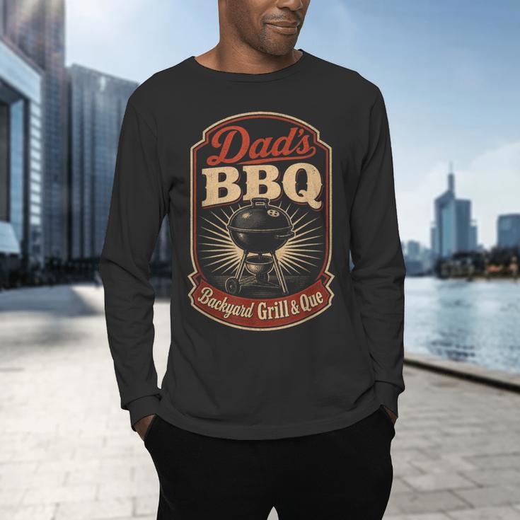 BBQ Dad's Backyard Grill & Que Men's Long Sleeve T-Shirt