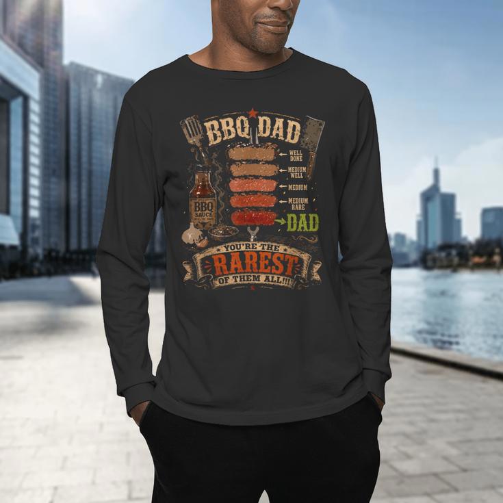 BBQ Shirt Steak BBQ Dad You'Re The Rarest Of Them All Men's Long Sleeve T-Shirt