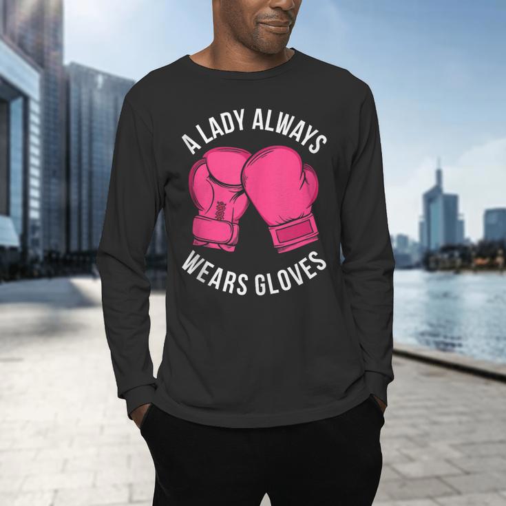 Boxing Gloves Muay Thai Women Girls Muay Thai Men's Long Sleeve T-Shirt Boxing Gloves Muay Thai Women Girls Muay Thai Men's Long Sleeve T-Shirt