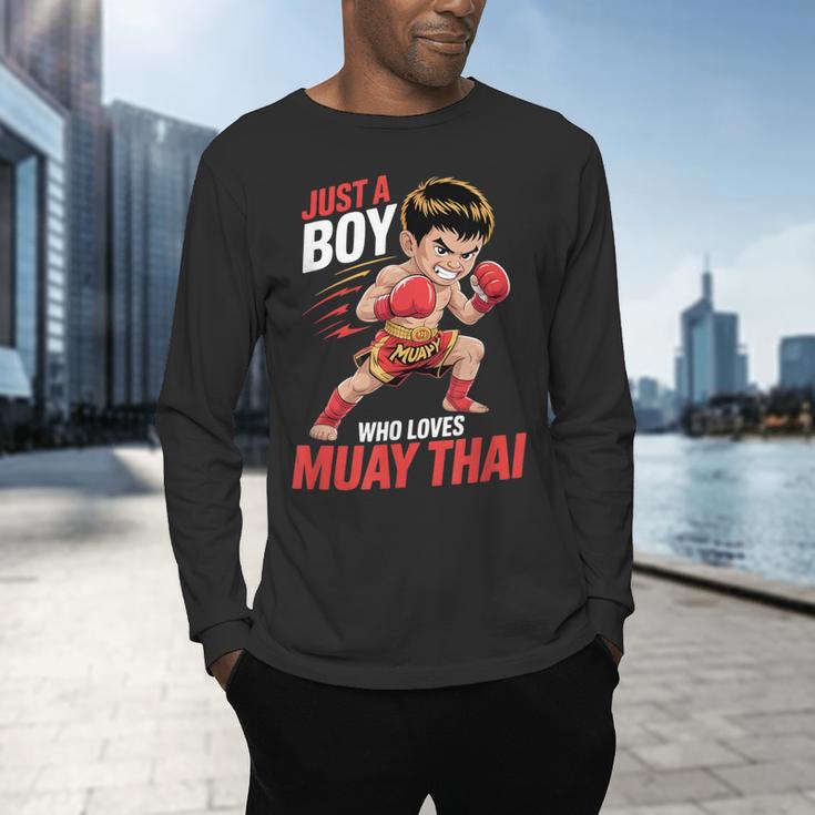 Boys Muay Thai Men's Long Sleeve T-Shirt Boys Muay Thai Men's Long Sleeve T-Shirt