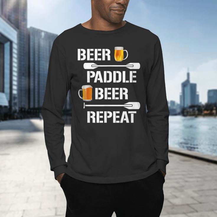 Canoe Kayak Tees Beer Paddle Repeat T-Shirt Men's Long Sleeve T-Shirt Canoe Kayak Tees Beer Paddle Repeat T-Shirt Men's Long Sleeve T-Shirt
