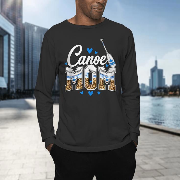 Canoe Mom Leopard Print Paddle River Lake Sport Mother Men's Long Sleeve T-Shirt Canoe Mom Leopard Print Paddle River Lake Sport Mother Men's Long Sleeve T-Shirt