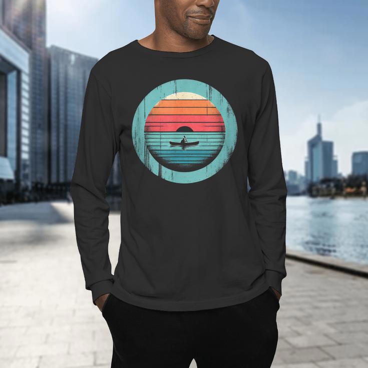Canoe Sunset Men's Long Sleeve T-Shirt Canoe Sunset Men's Long Sleeve T-Shirt