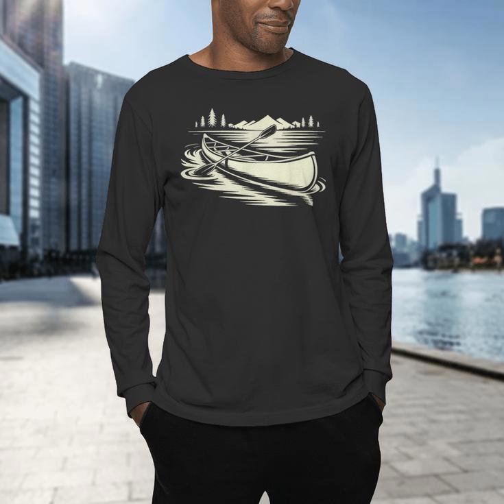 Canoe Tripper Loading Portage Pack First Light Men's Long Sleeve T-Shirt Canoe Tripper Loading Portage Pack First Light Men's Long Sleeve T-Shirt