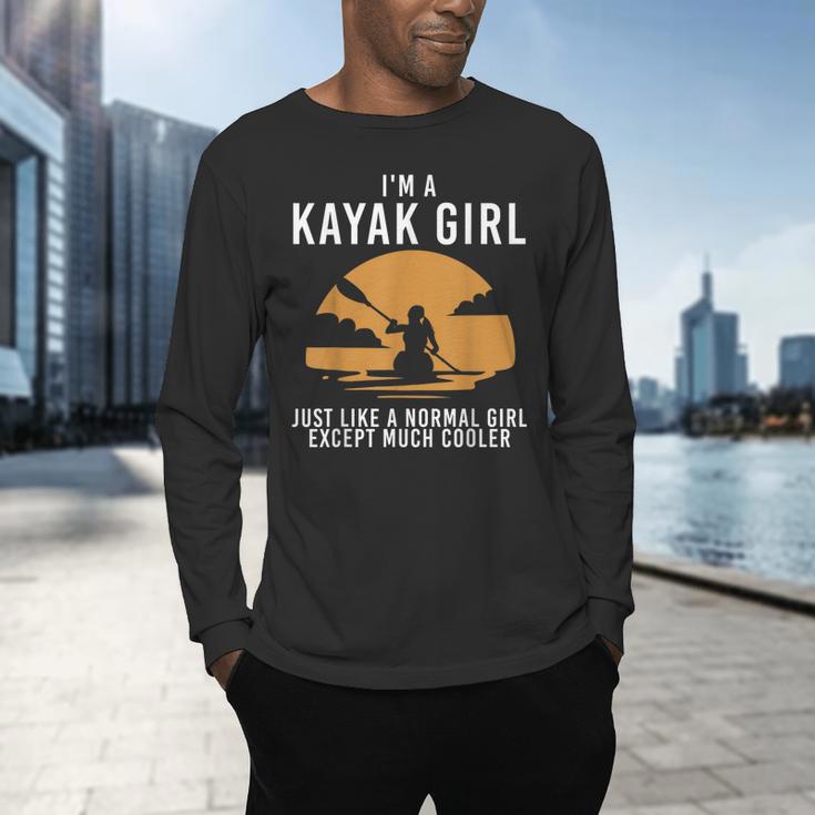 Cool Kayak For Women Girls Kayaker Canoe Kayaking Paddle Oar Men's Long Sleeve T-Shirt