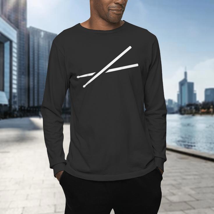 Drumsticks Drum Kit Men's Long Sleeve T-Shirt Drumsticks Drum Kit Men's Long Sleeve T-Shirt