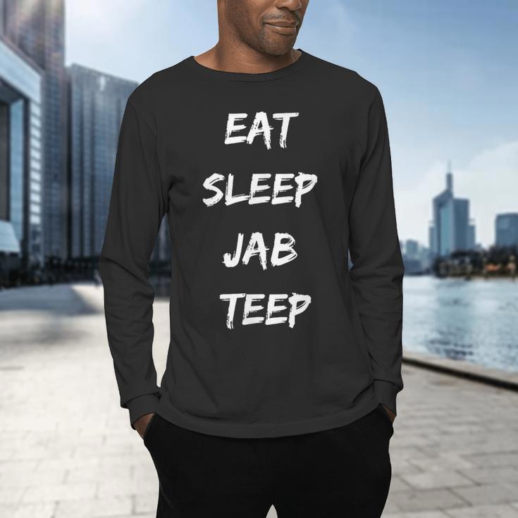 Eat Sleep Jab Teep Rep Muay Thai Men's Long Sleeve T-Shirt