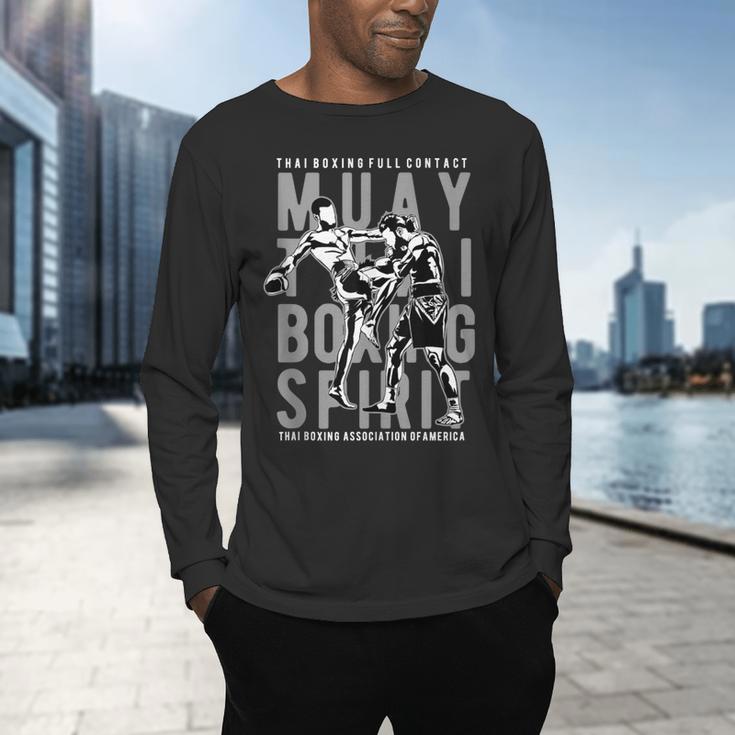 Full Contact Thai Boxing Association Of America Muay Thai Men's Long Sleeve T-Shirt Full Contact Thai Boxing Association Of America Muay Thai Men's Long Sleeve T-Shirt