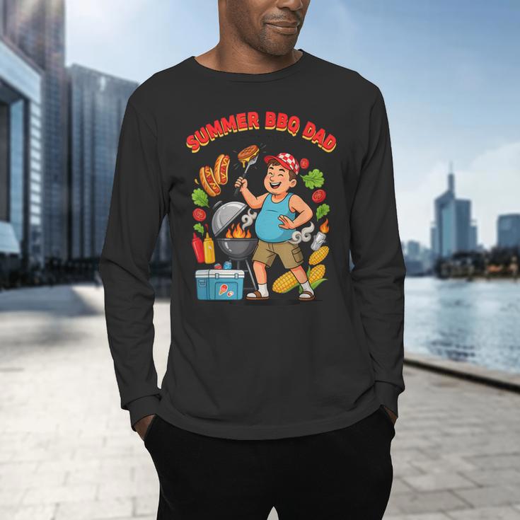 Fun Summer BBQ Dad For Grilling Enthusiasts Men's Long Sleeve T-Shirt