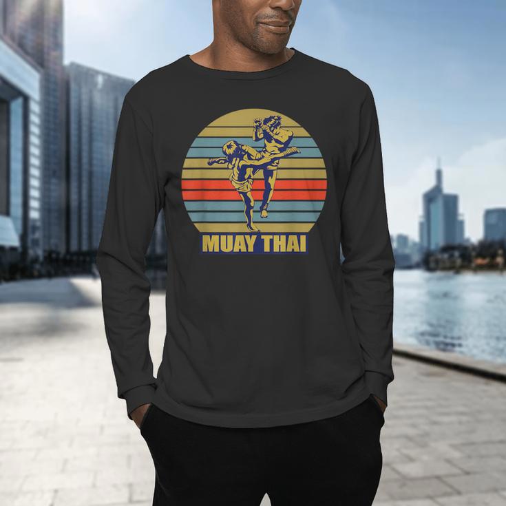 Great Muay Thai Kickboxing Martial Artist Thailand Men's Long Sleeve T-Shirt
