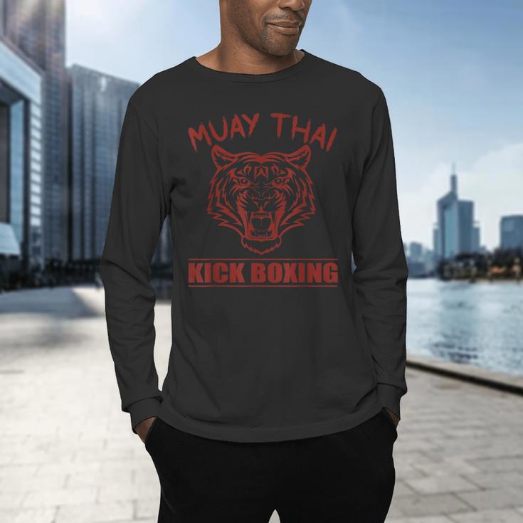 Great Muay Thai Tiger Kickboxing Martial Artist Men's Long Sleeve T-Shirt