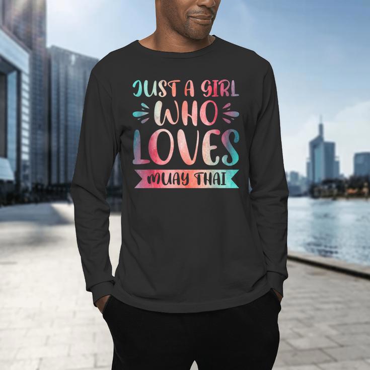 Just a Girl Who Loves Muay Thai Men's Long Sleeve T-Shirt Just a Girl Who Loves Muay Thai Men's Long Sleeve T-Shirt