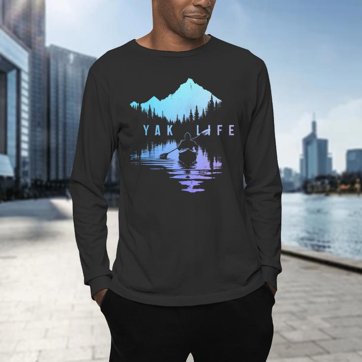 Kayak Kayak Vintage Mountains Canoe Kayak Men's Long Sleeve T-Shirt Kayak Kayak Vintage Mountains Canoe Kayak Men's Long Sleeve T-Shirt