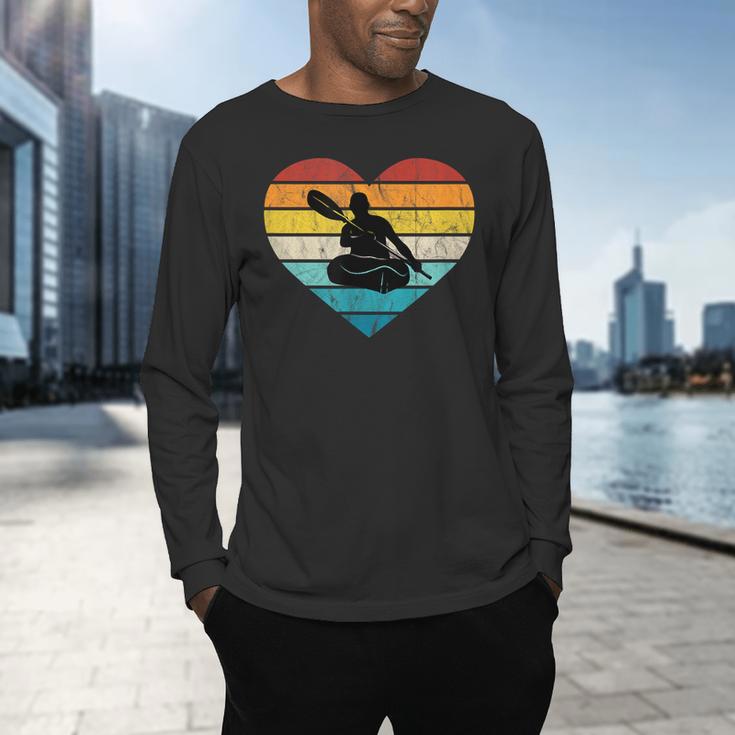 I Love Canoeing Water Sports Canoe Tour Paddling Canadian Men's Long Sleeve T-Shirt