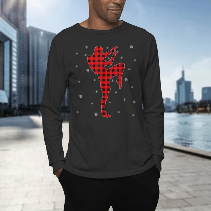 Matching Muay Thai Martial Arts Christmas Pajama Men's Long Sleeve T-Shirt
