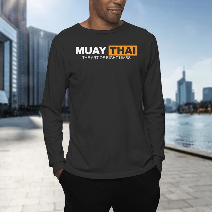 Muay Thai The Art Of Eight Limbs Kickboxing And MMA Fighter Men's Long Sleeve T-Shirt Muay Thai The Art Of Eight Limbs Kickboxing And MMA Fighter Men's Long Sleeve T-Shirt