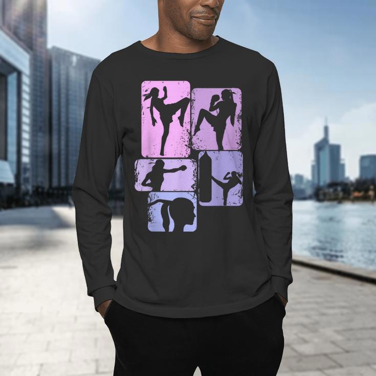 Muay Thai Thai Boxes Girls Kids Women Men's Long Sleeve T-Shirt Muay Thai Thai Boxes Girls Kids Women Men's Long Sleeve T-Shirt
