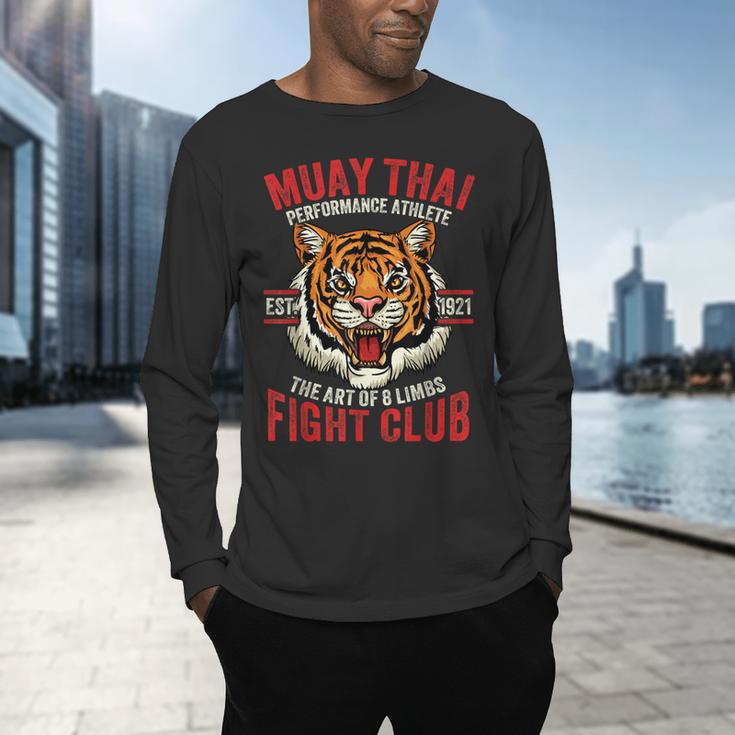 Muay Thai Thai Boxing Men's Long Sleeve T-Shirt Muay Thai Thai Boxing Men's Long Sleeve T-Shirt