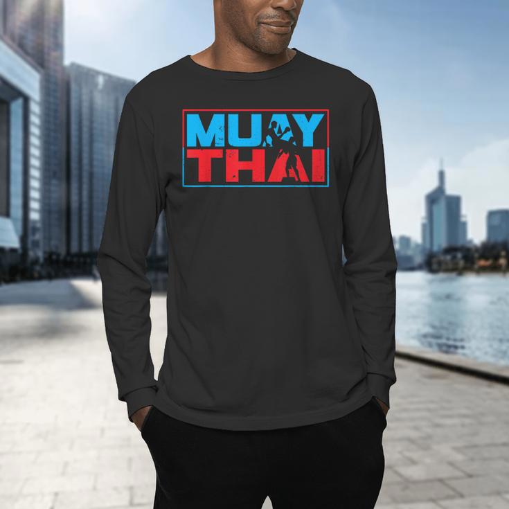 Muay Thai Fighter Boxing Martial Arts Hobby Men's Long Sleeve T-Shirt