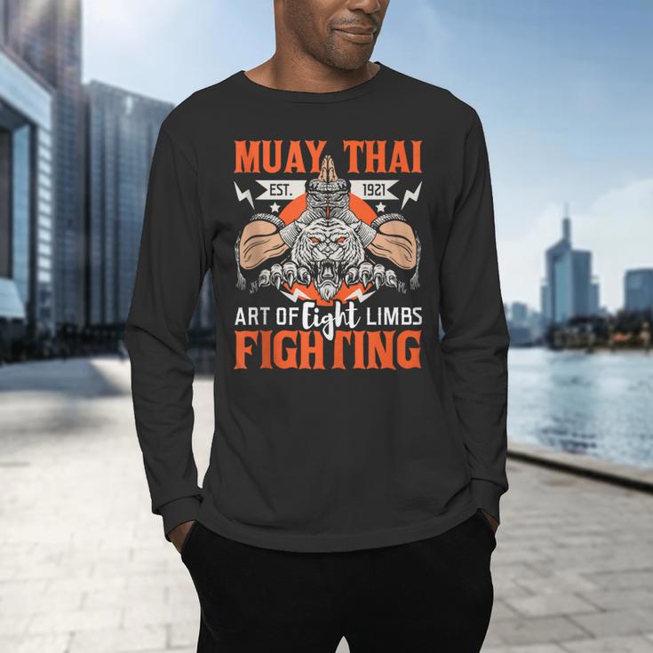 Muay Thai Fighting MMA Thai Boxing Mixed Martial Arts Men's Long Sleeve T-Shirt Muay Thai Fighting MMA Thai Boxing Mixed Martial Arts Men's Long Sleeve T-Shirt