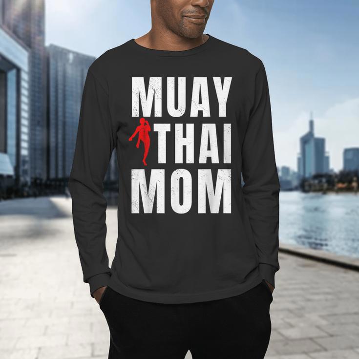 Muay Thai Mom Martial Artis Combat Sports Mother's Day Men's Long Sleeve T-Shirt