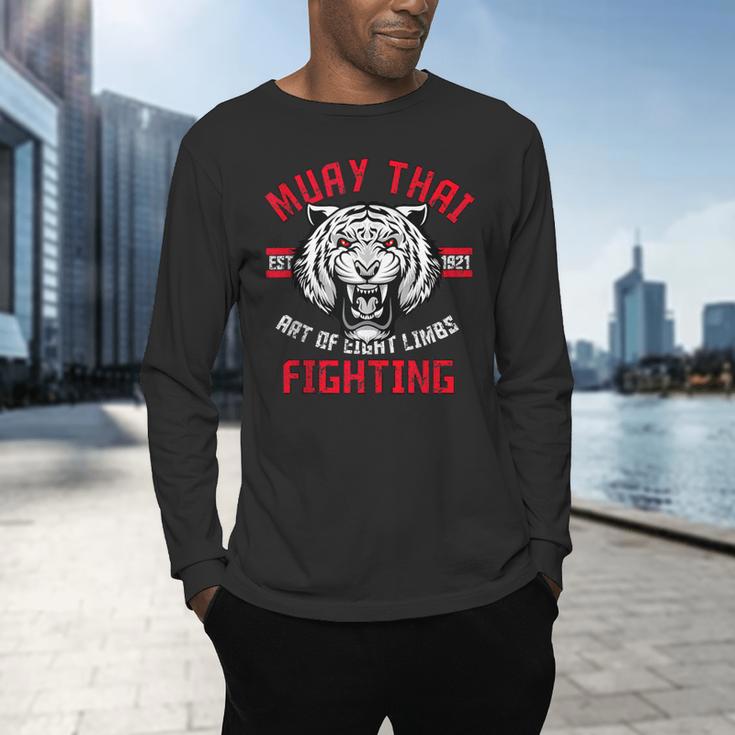 Muay Thai Muay Thai Limbs Muay Thai Boxing Art 8 Limbs Mma Men's Long Sleeve T-Shirt
