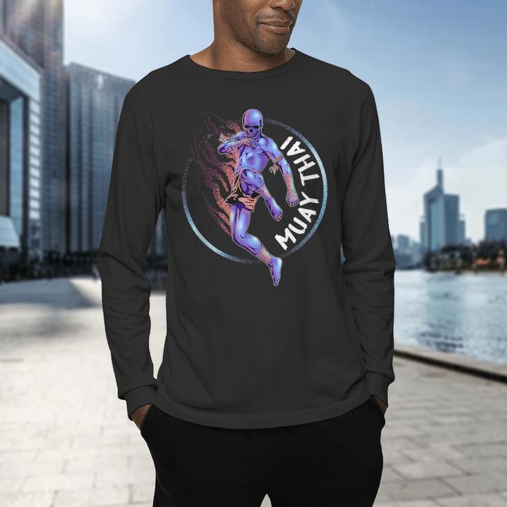 Muay Thai Skeleton Men's Long Sleeve T-Shirt Muay Thai Skeleton Men's Long Sleeve T-Shirt