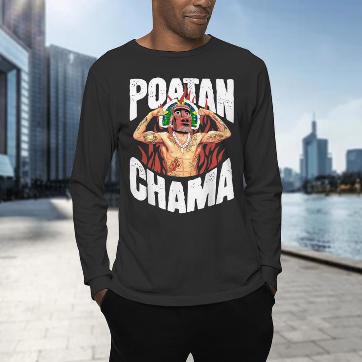 POATAN CHAMA MMA Fan JJB Boxing Muay Thai Kickboxing Men's Long Sleeve T-Shirt