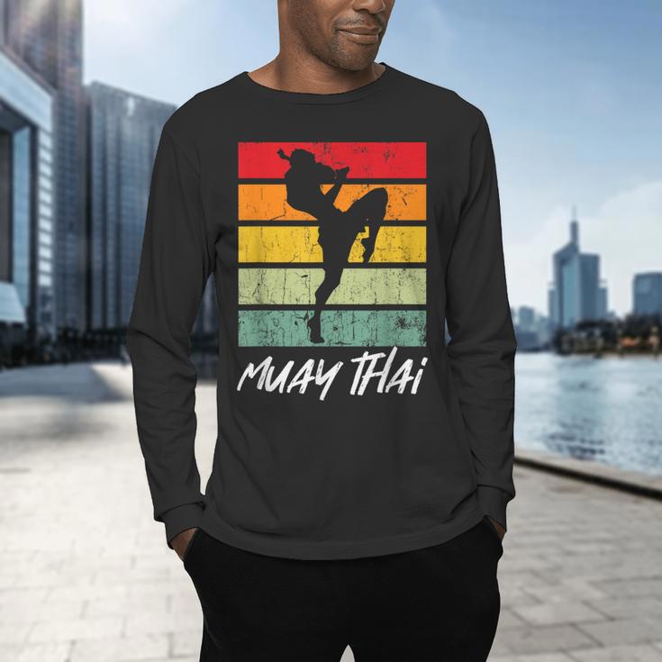 Retro Muay Thai Vintage MMA Martial Arts Thailand Boxing Men's Long Sleeve T-Shirt Retro Muay Thai Vintage MMA Martial Arts Thailand Boxing Men's Long Sleeve T-Shirt