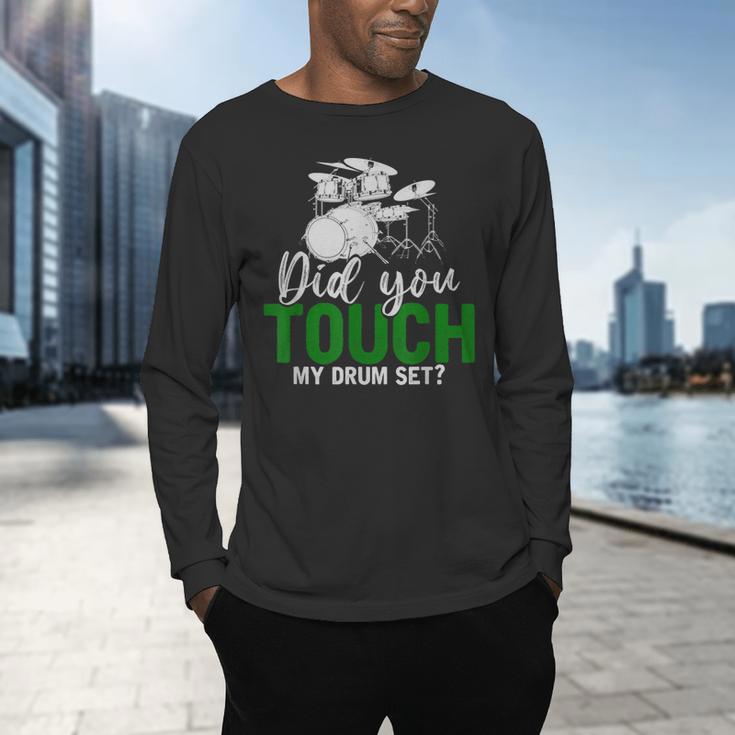 Rock Musical Instrument Band Drummer Drum Kit Men's Long Sleeve T-Shirt Rock Musical Instrument Band Drummer Drum Kit Men's Long Sleeve T-Shirt