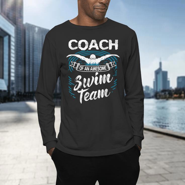 Swim Coach Professional Instructor Swimming Lesson Sport Men's Long Sleeve T-Shirt Swim Coach Professional Instructor Swimming Lesson Sport Men's Long Sleeve T-Shirt