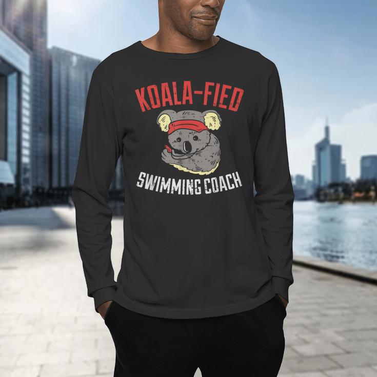 Swim Coach Saying Cute Swimming Coach Appreciation Men's Long Sleeve T-Shirt Swim Coach Saying Cute Swimming Coach Appreciation Men's Long Sleeve T-Shirt
