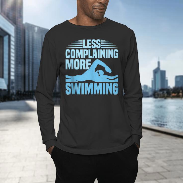 Swim Coach Swim Training Swimming Sport Men's Long Sleeve T-Shirt Swim Coach Swim Training Swimming Sport Men's Long Sleeve T-Shirt