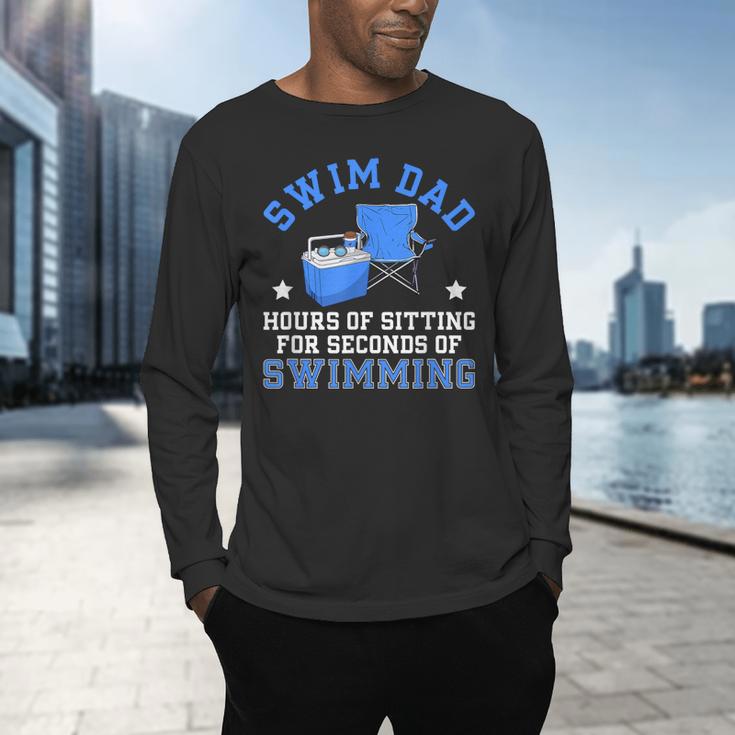 Swim Dad Of A Swimmer Dad Swim Father Swimming Dad Men's Long Sleeve T-Shirt Swim Dad Of A Swimmer Dad Swim Father Swimming Dad Men's Long Sleeve T-Shirt