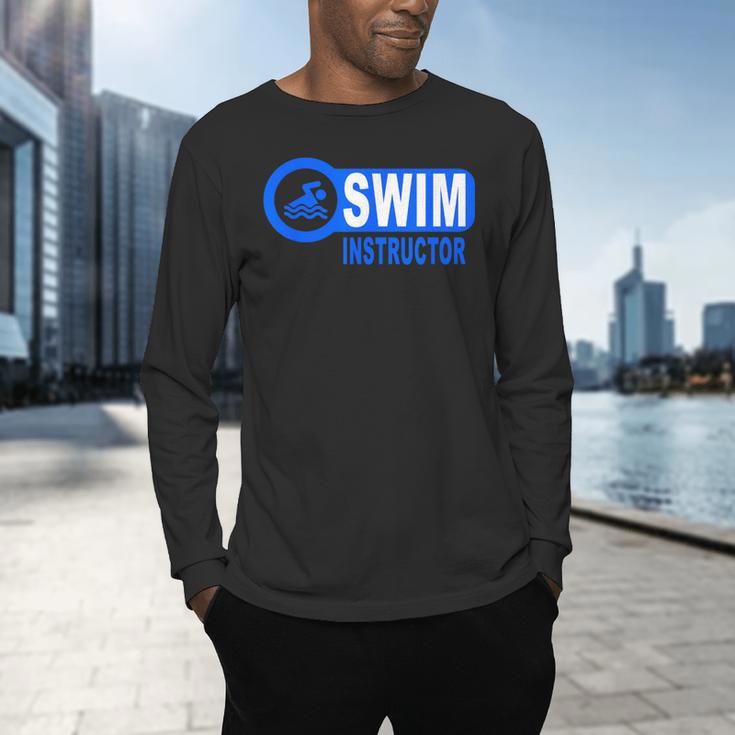 Swim Instructor Swimming Teacher Classes Men's Long Sleeve T-Shirt