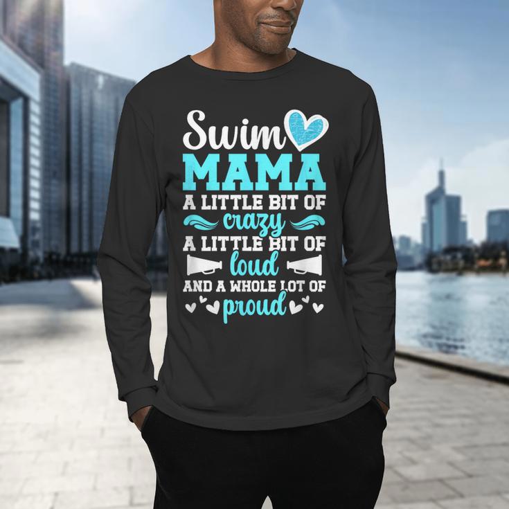 Swim Mama Proud Swimming Mom Of A Swimmer Mother Swim Mom Men's Long Sleeve T-Shirt Swim Mama Proud Swimming Mom Of A Swimmer Mother Swim Mom Men's Long Sleeve T-Shirt