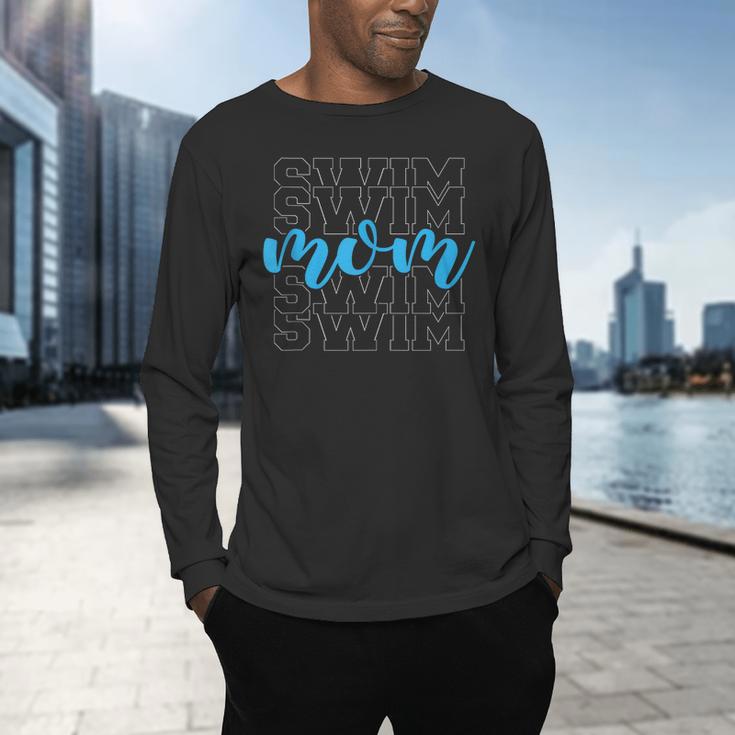 Swim Mom For Mothers Swimming Men's Long Sleeve T-Shirt Swim Mom For Mothers Swimming Men's Long Sleeve T-Shirt