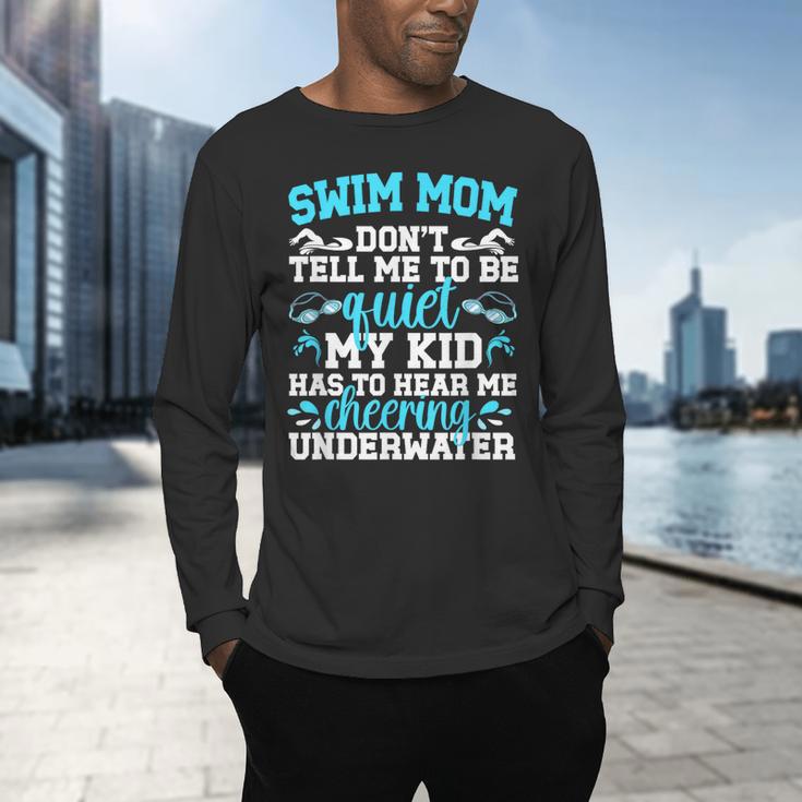 Swim Mom Swimming Mom Of A Swimmer Mama Men's Long Sleeve T-Shirt Swim Mom Swimming Mom Of A Swimmer Mama Men's Long Sleeve T-Shirt