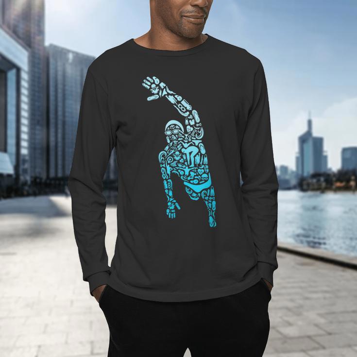 Swim Sport Athletes Swimmer Dad Boys Competitive Swimming Men's Long Sleeve T-Shirt Swim Sport Athletes Swimmer Dad Boys Competitive Swimming Men's Long Sleeve T-Shirt