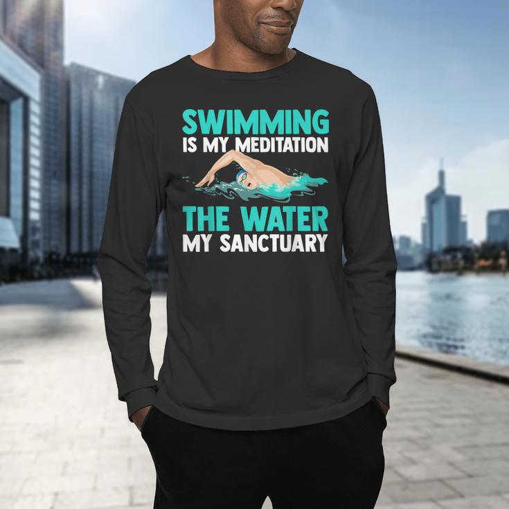 Swim Swimmers Swimming Men's Long Sleeve T-Shirt Swim Swimmers Swimming Men's Long Sleeve T-Shirt