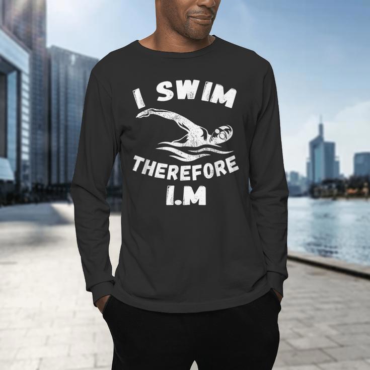 Swimming Competitive Freestyle Swim For Swimmer Men's Long Sleeve T-Shirt