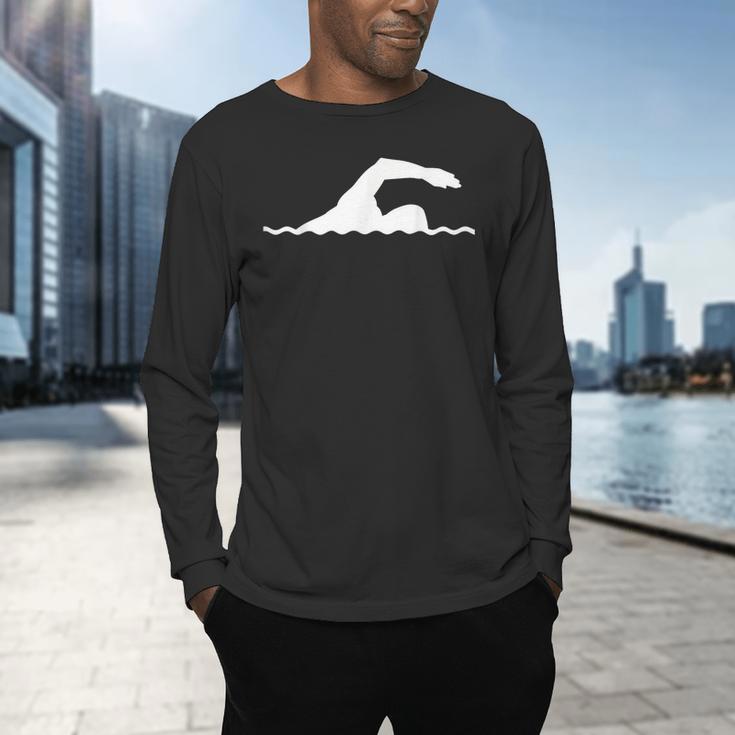 Swimming Float Men's Long Sleeve T-Shirt Swimming Float Men's Long Sleeve T-Shirt
