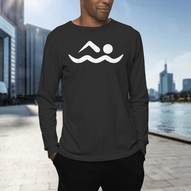 Swimming Icon Men's Long Sleeve T-Shirt