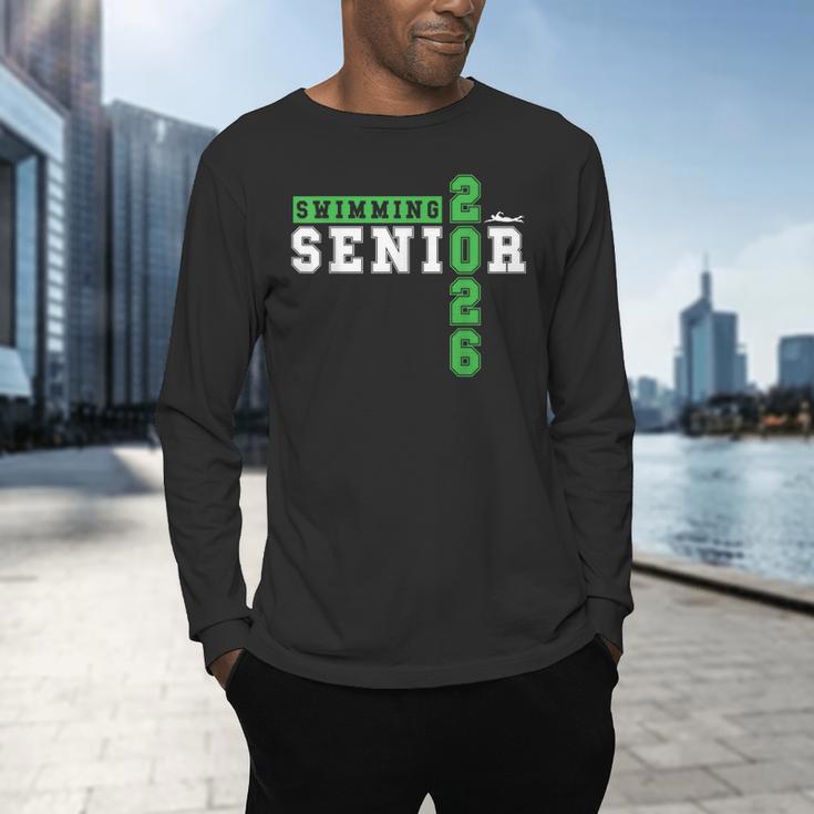 Swimming Senior Night Swim Senior 2026 Graduation 33 Men's Long Sleeve T-Shirt Swimming Senior Night Swim Senior 2026 Graduation 33 Men's Long Sleeve T-Shirt