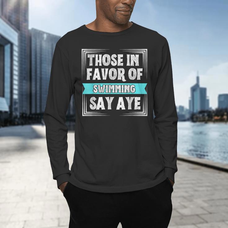 Swimming Swim Swimmer Men's Long Sleeve T-Shirt
