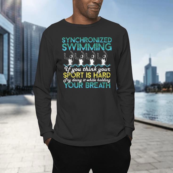Synchronized Swimming Shirt Synchro Swimmer Artistic Men's Long Sleeve T-Shirt Synchronized Swimming Shirt Synchro Swimmer Artistic Men's Long Sleeve T-Shirt