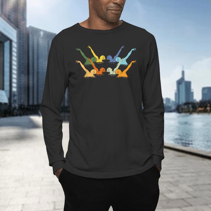 Vintage Synchronized Swimming Artistic Swimming Men's Long Sleeve T-Shirt