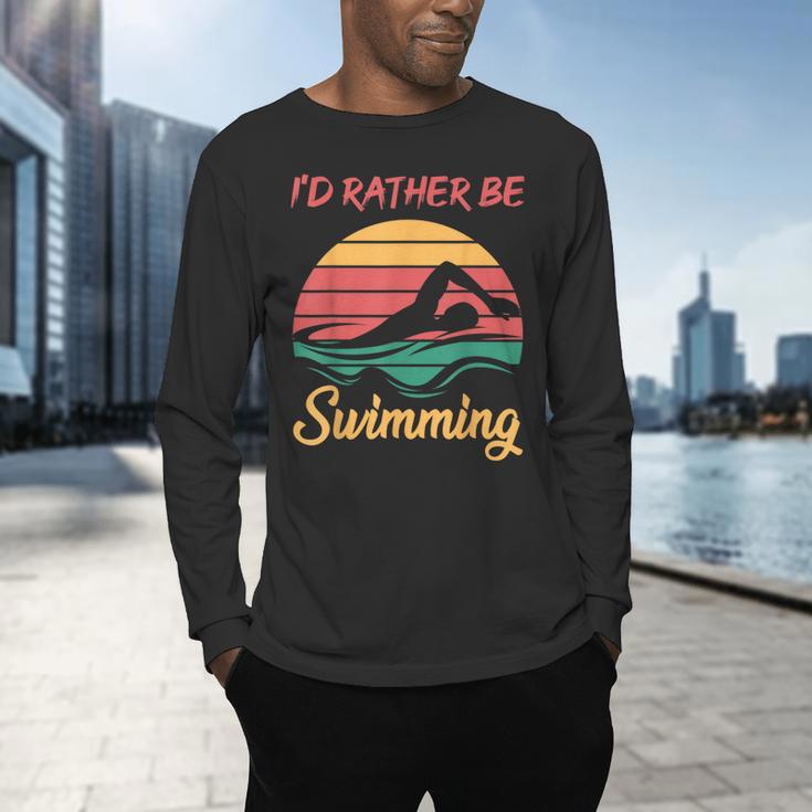 Water Rat Water Sports Hobby Swimming Club Swimming Men's Long Sleeve T-Shirt Water Rat Water Sports Hobby Swimming Club Swimming Men's Long Sleeve T-Shirt